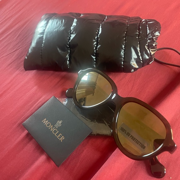 Moncler Aviator Sunglasses ML0043 52C Dark Havana 52mm - Picture 4 of 7